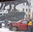 В Серпухове машину вынесло на тротуар после ДТП - Chehov-Vid.Ru
